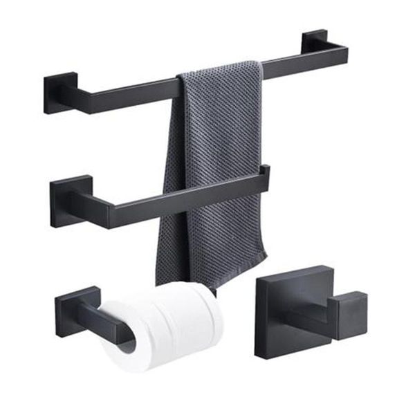 towel racks blacken stainless steel bathroom hardware set black matte paper holder sundries bar accessories
towel racks blacken stainless steel bathroom hardware set black matte paper holder sundries bar accessories