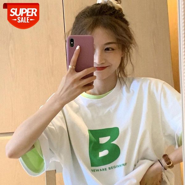 short-sleeved t-shirt for young women in white and gray loose round neck printing bottoming can be issued on behalf of #v57c
short-sleeved t-shirt for young women in white and gray loose round neck printing bottoming can be issued on behalf of #v57c