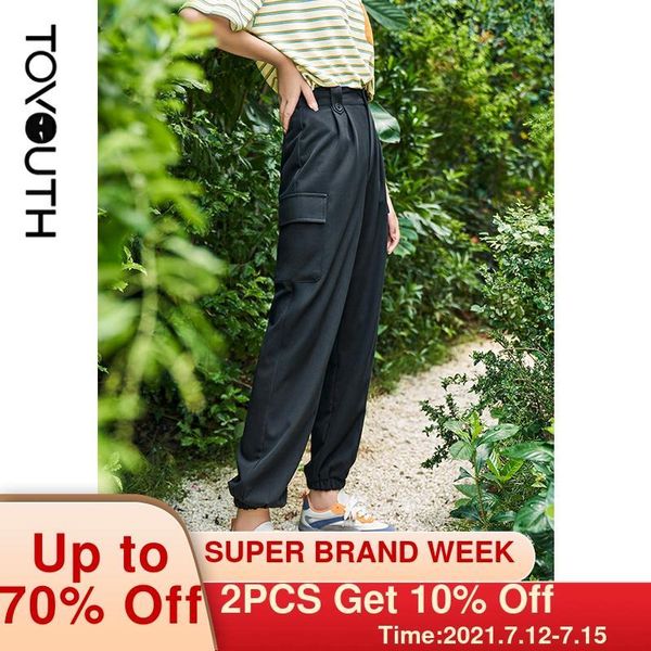 women's pants & capris toyouth women trousers 2021 autumn big pockets elastic waist solid black streetwear chic casual long, Black;white
women's pants & capris toyouth women trousers 2021 autumn big pockets elastic waist solid black streetwear chic casual long, Black;white