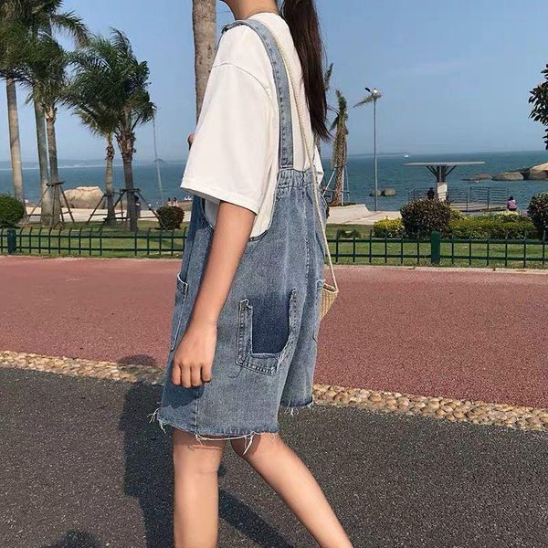 women's jeans korean-style ripped mesh red denim overall ageing wide leg straight loose pants summer slimming all-match shorts, Blue
women's jeans korean-style ripped mesh red denim overall ageing wide leg straight loose pants summer slimming all-match shorts, Blue