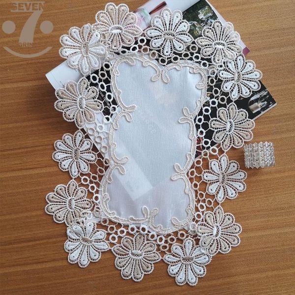 table runner 30x45cm placemats 1lot/3pcs elegant white polyester hollow out round embroidered lace for home/coffee
table runner 30x45cm placemats 1lot/3pcs elegant white polyester hollow out round embroidered lace for home/coffee