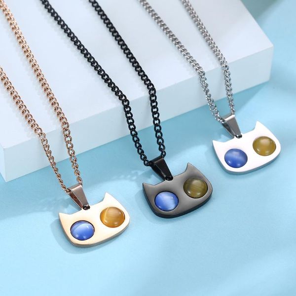 pendant necklaces cat face necklace for woman men anniversary valentine's day jewelry gift cat's eye stone meow star couple, Silver
pendant necklaces cat face necklace for woman men anniversary valentine's day jewelry gift cat's eye stone meow star couple, Silver