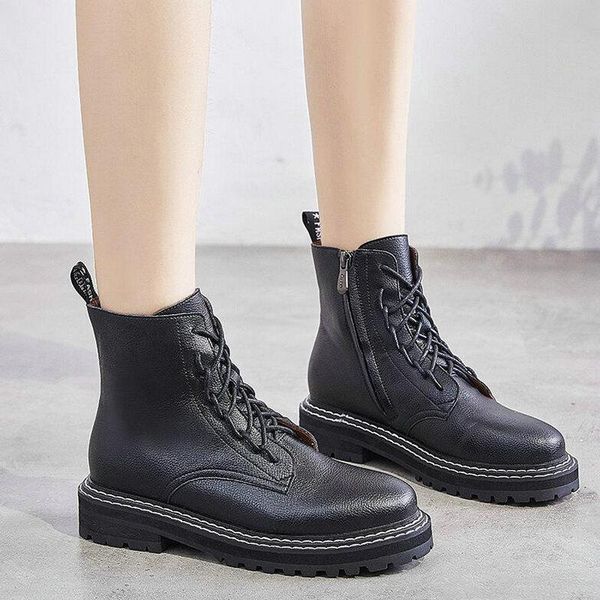 boots high-quality fashion women black casual lace up and zip leather shoes winter leisure motorcycle a328
boots high-quality fashion women black casual lace up and zip leather shoes winter leisure motorcycle a328