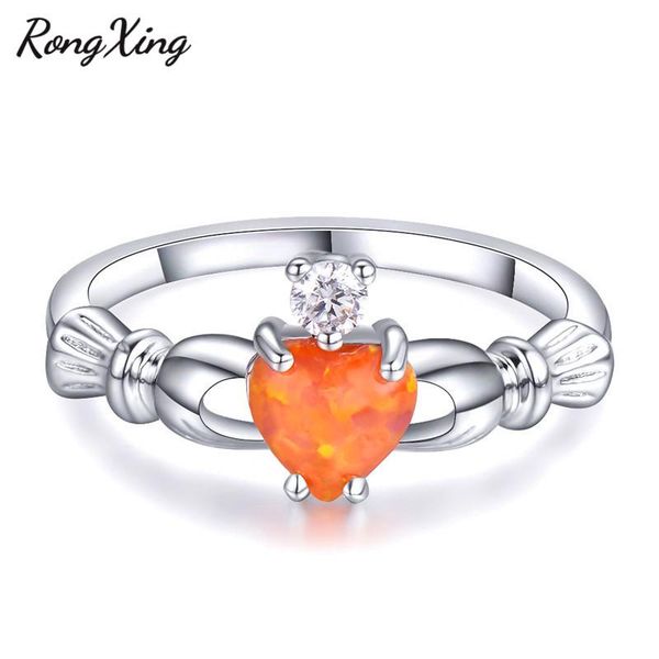 wedding rings rongxing silver color orange fire opal heart claddagh for women luxury jewelry ring female accessory, Slivery;golden
wedding rings rongxing silver color orange fire opal heart claddagh for women luxury jewelry ring female accessory, Slivery;golden
