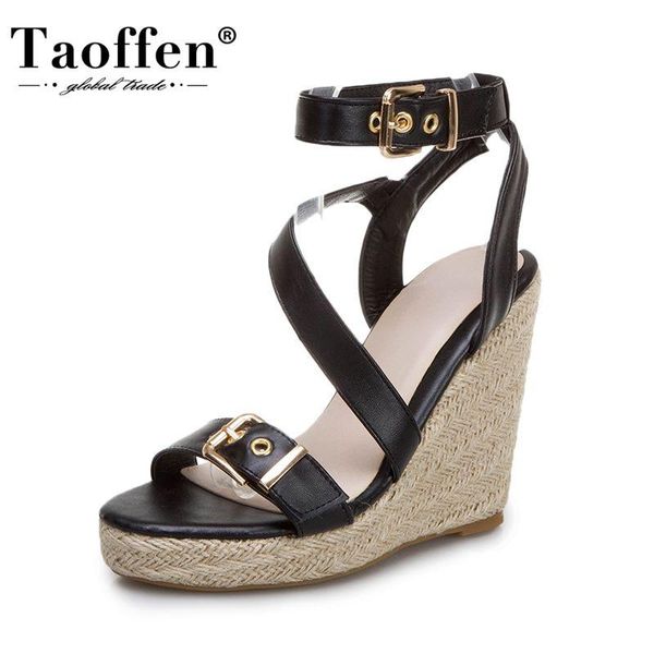 dress shoes taoffen 5 colors high heels sandals wedges summer women fashion buckle lady work banquet ankle strap size 34-46, Black
dress shoes taoffen 5 colors high heels sandals wedges summer women fashion buckle lady work banquet ankle strap size 34-46, Black