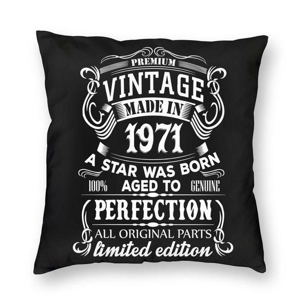 cushion/decorative pillow cool vintage made in 1971 square case home decor 50 years old 50th birthday gift cushion cover for living room dec
cushion/decorative pillow cool vintage made in 1971 square case home decor 50 years old 50th birthday gift cushion cover for living room dec