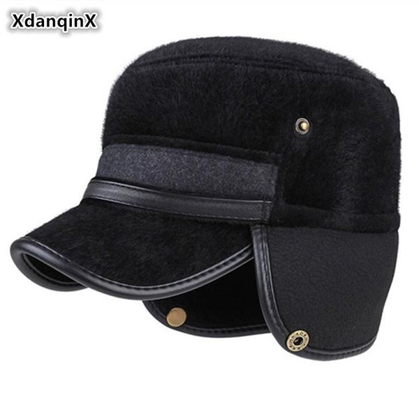 xdanqinx 2021 winter men's warm earmuffs caps thick army military hat snapback cap bone fashion flat dad's warmth hats wide brim, Blue;gray
xdanqinx 2021 winter men's warm earmuffs caps thick army military hat snapback cap bone fashion flat dad's warmth hats wide brim, Blue;gray