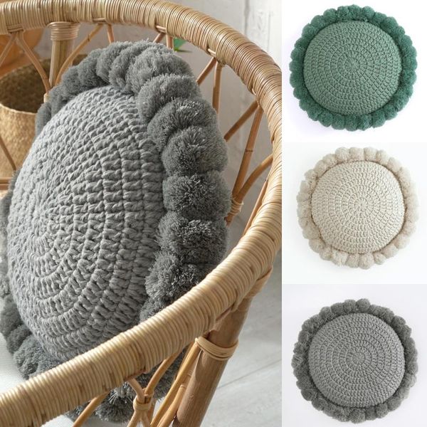 cushion/decorative pillow sunflower throw tassel pom knitted round cushion home decor sofa yoga mat hand rests
cushion/decorative pillow sunflower throw tassel pom knitted round cushion home decor sofa yoga mat hand rests