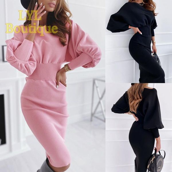 casual dresses slim neck 2021 o elegant women's dress fashion autumn winter solid tunic lantern sleeve ladies vestidos, Black;gray
casual dresses slim neck 2021 o elegant women's dress fashion autumn winter solid tunic lantern sleeve ladies vestidos, Black;gray
