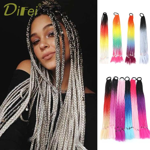 synthetic wigs difei 90 colors 55cm gradient color hand woven african small braid ponytail wig elastic hair rope rubber band, Black
synthetic wigs difei 90 colors 55cm gradient color hand woven african small braid ponytail wig elastic hair rope rubber band, Black