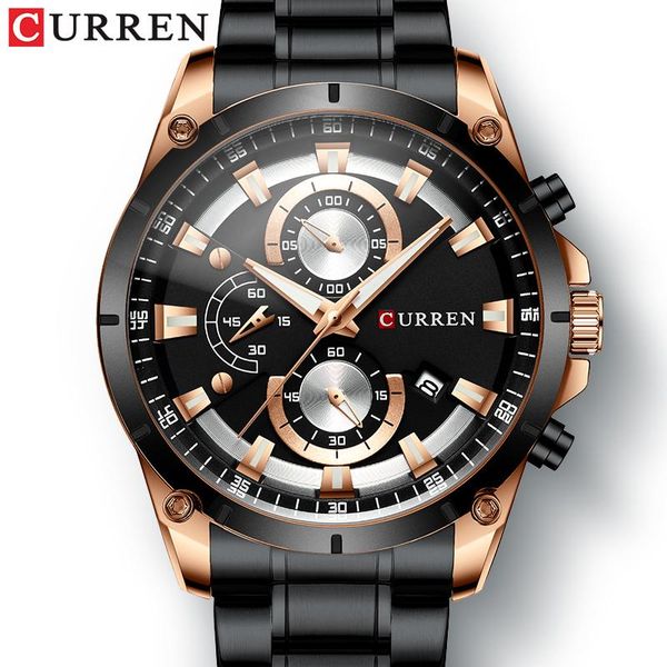 wristwatches 2021 curren chronograph quartz mens watch stainless steel date wristwatch clock male luminous fashion relogio masculino, Slivery;brown
wristwatches 2021 curren chronograph quartz mens watch stainless steel date wristwatch clock male luminous fashion relogio masculino, Slivery;brown