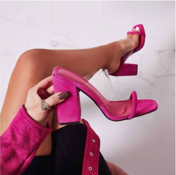 sandals 2021european and american style one word transparent film square head thick heel slippers women's large sandal shoes for women, Black
sandals 2021european and american style one word transparent film square head thick heel slippers women's large sandal shoes for women, Black