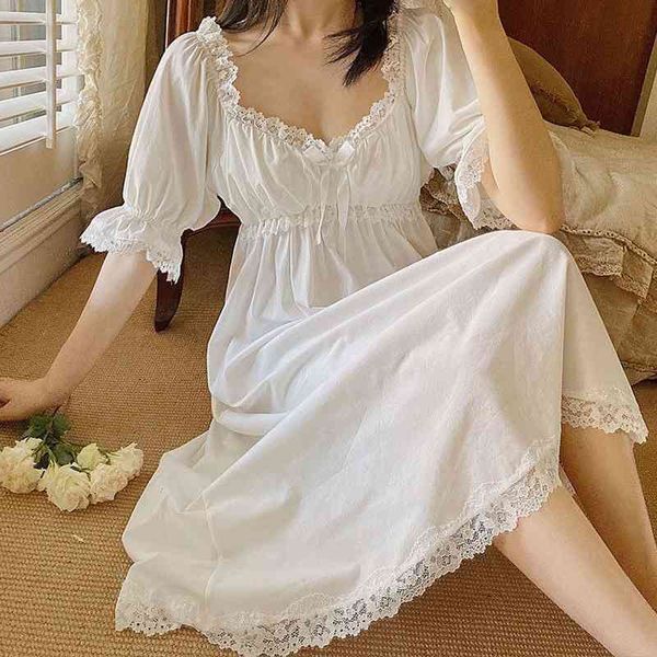 women's sleepwear vintage nightgowns white dress summer lace princess ankle-length cotton nightie drop pczd, Black;red
women's sleepwear vintage nightgowns white dress summer lace princess ankle-length cotton nightie drop pczd, Black;red