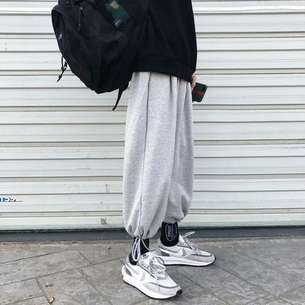 pants men casual solid baggy tie feet leisure solid high street korean fashion ankle-length plus velvet 3xl harajuku kpop simple, Black
pants men casual solid baggy tie feet leisure solid high street korean fashion ankle-length plus velvet 3xl harajuku kpop simple, Black