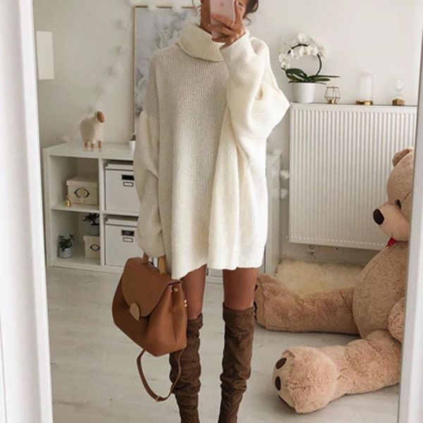 casual dresses elegant solid office lady mini dressautumn winter turleneck warm knitted sweater dress fashion long sleeve women pullover, Black;gray
casual dresses elegant solid office lady mini dressautumn winter turleneck warm knitted sweater dress fashion long sleeve women pullover, Black;gray