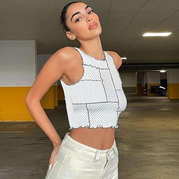 women's tanks & camis 2021 spring and autumn fashion round neck wooden ears navel slim slimming bottoming vest, White
women's tanks & camis 2021 spring and autumn fashion round neck wooden ears navel slim slimming bottoming vest, White
