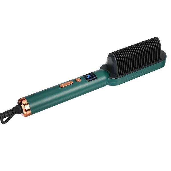 2 in 1 hair straightener comb 3 gears negative ion curling brush hair styling tool - eu plug green, Black
2 in 1 hair straightener comb 3 gears negative ion curling brush hair styling tool - eu plug green, Black
