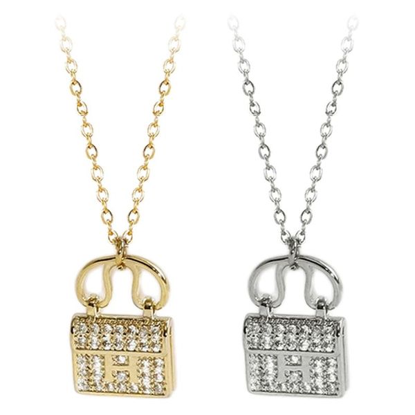 pendant necklaces japanese and korean-style bag rose gold necklace handbag clavicle chain, Silver
pendant necklaces japanese and korean-style bag rose gold necklace handbag clavicle chain, Silver