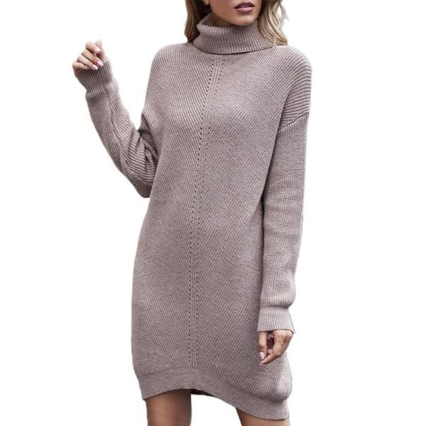 winter women long sleeve turtleneck solid color pullover sweater knitted dress casual dresses, Black;gray
winter women long sleeve turtleneck solid color pullover sweater knitted dress casual dresses, Black;gray