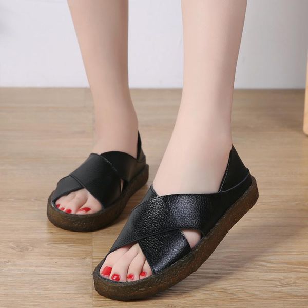 sandals women summer cool casual shoes large size soft sole leather flat bottom comfortable breathable affordable fashion, Black
sandals women summer cool casual shoes large size soft sole leather flat bottom comfortable breathable affordable fashion, Black