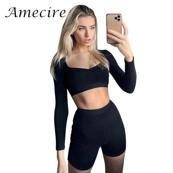 two piece dress amecire summer women fashion streetwear matching 2 set bodycon crop and shorts lady stay home lounge wear, White
two piece dress amecire summer women fashion streetwear matching 2 set bodycon crop and shorts lady stay home lounge wear, White