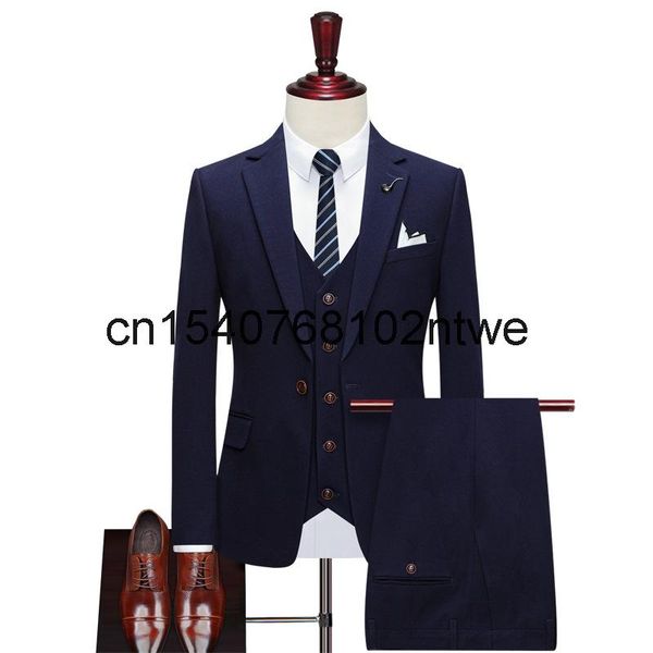 autumn and winter wedding dress three piece suit for men men's suits & blazers, White;black
autumn and winter wedding dress three piece suit for men men's suits & blazers, White;black