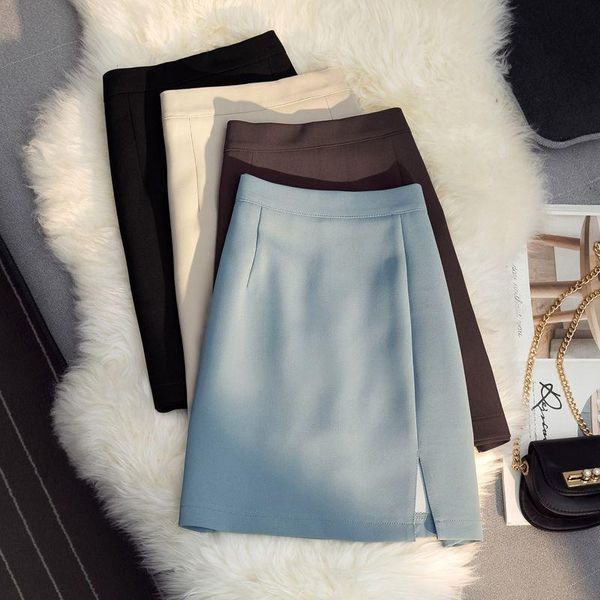 skirts a-line spring and summer high waist thin split anti-glare versatile casual temperament pencil mini skirt, Black
skirts a-line spring and summer high waist thin split anti-glare versatile casual temperament pencil mini skirt, Black