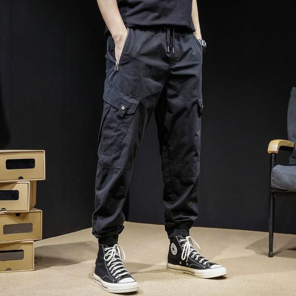 men's pants 2021 spring summer side pockets cargo harem male hip hop casual joggers trousers fashion streetwear d92, Black
men's pants 2021 spring summer side pockets cargo harem male hip hop casual joggers trousers fashion streetwear d92, Black