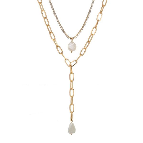 pendant necklaces pearl long multi-layer necklace women's fashion versatile jewelry gift type size chain, Silver
pendant necklaces pearl long multi-layer necklace women's fashion versatile jewelry gift type size chain, Silver