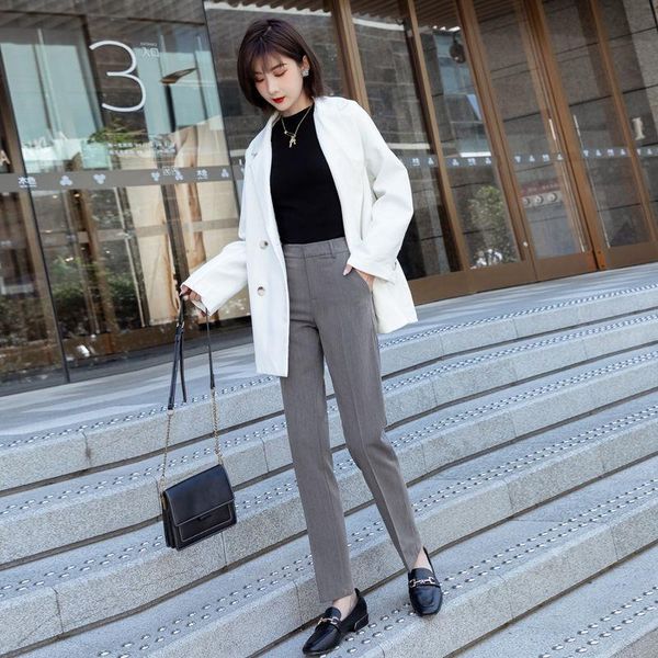 women autumn winter elegant suit pants lady chic high waist straight pant female casual loose solid slim harem trouser d232 women's & c, Black;white
women autumn winter elegant suit pants lady chic high waist straight pant female casual loose solid slim harem trouser d232 women's & c, Black;white