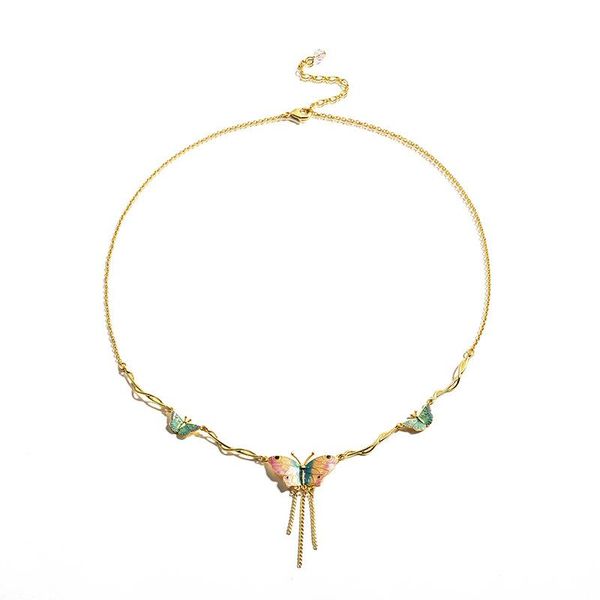 pendant necklaces european and american design hand-painted enamel color glaze sweet girl tassel butterfly decoration clavicle chain necklac, Silver
pendant necklaces european and american design hand-painted enamel color glaze sweet girl tassel butterfly decoration clavicle chain necklac, Silver