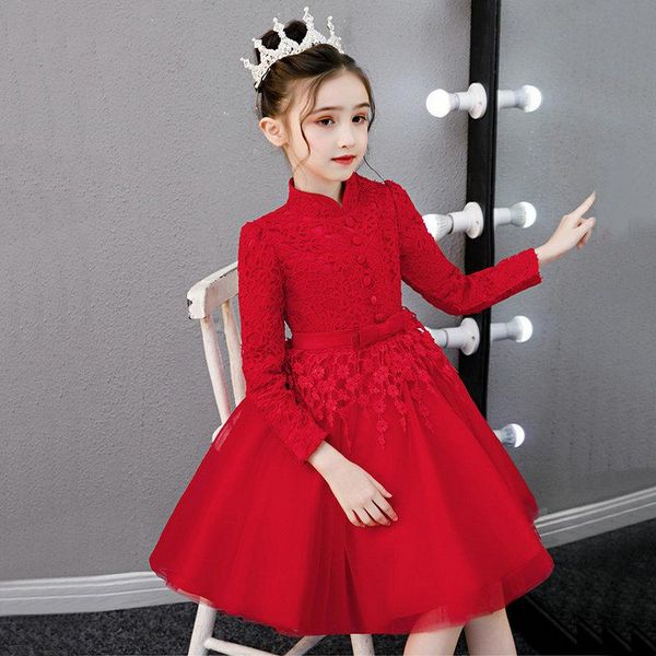ethnic clothing flower girl wedding party show dress girl's birthday eucharist ball lace embroidery year, Red
ethnic clothing flower girl wedding party show dress girl's birthday eucharist ball lace embroidery year, Red