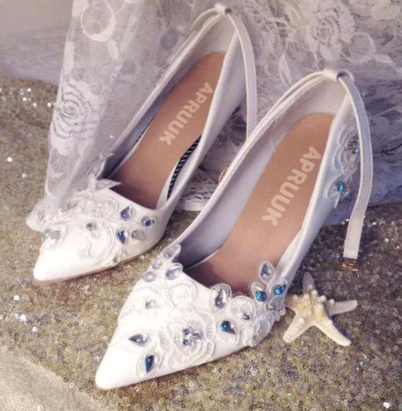 dress shoes 9cm thin high heels wedding women point toes white lace silver crystal rhinestones brides pumps shoe, Black
dress shoes 9cm thin high heels wedding women point toes white lace silver crystal rhinestones brides pumps shoe, Black