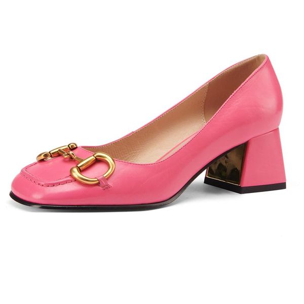 dress shoes fashion women shallow spring summer thick heels metal decoration genuine leather 2021 trend working, Black
dress shoes fashion women shallow spring summer thick heels metal decoration genuine leather 2021 trend working, Black