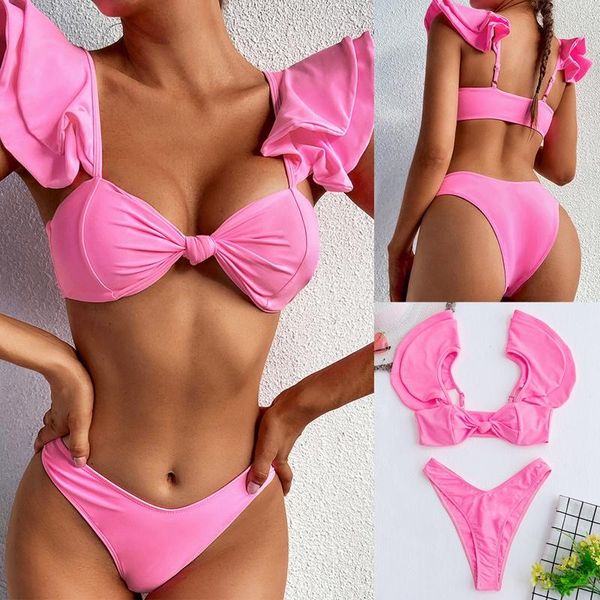 women's swimwear kf-women's fashion solid color bikini ruffled split 2-piece swimsuit pink, White;black
women's swimwear kf-women's fashion solid color bikini ruffled split 2-piece swimsuit pink, White;black