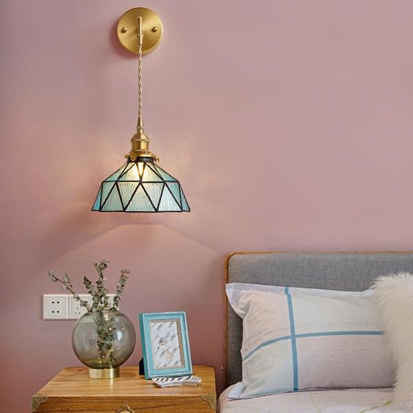 the continental wall lamp e27 copper multicolored glass lampshade creativity warm bedroom bedside indoor lighting
the continental wall lamp e27 copper multicolored glass lampshade creativity warm bedroom bedside indoor lighting