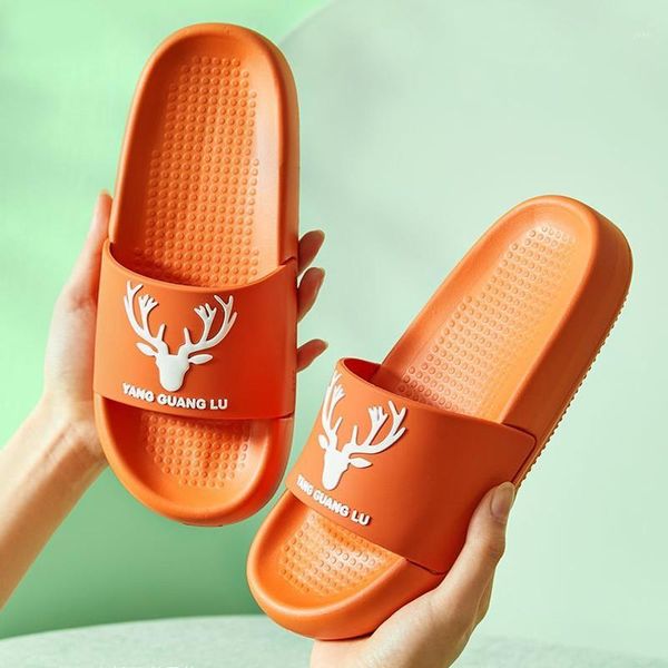women non-slip slippers summer beach slides deer horns thick soled sandals boys girls bath shoes flip flops zapatillas mujer1, Black
women non-slip slippers summer beach slides deer horns thick soled sandals boys girls bath shoes flip flops zapatillas mujer1, Black