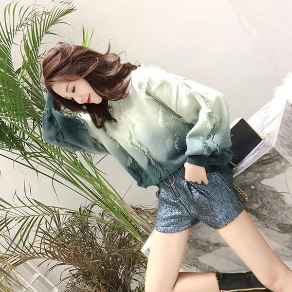 women's sweaters 2021 spring autumn women high-quality fashion wild round neck gradient sweater ladies loose large size tassel, White;black
women's sweaters 2021 spring autumn women high-quality fashion wild round neck gradient sweater ladies loose large size tassel, White;black