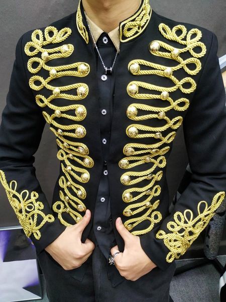 men's suits & blazers black gold nightclub men singer host costume european style c studio stage jacket coat stylish blazer prom for, White;black
men's suits & blazers black gold nightclub men singer host costume european style c studio stage jacket coat stylish blazer prom for, White;black