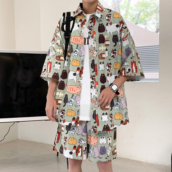 men's tracksuits sportsuit summer short sleeve 2021 flower print trend shirt loose shorts beach suit, Gray
men's tracksuits sportsuit summer short sleeve 2021 flower print trend shirt loose shorts beach suit, Gray