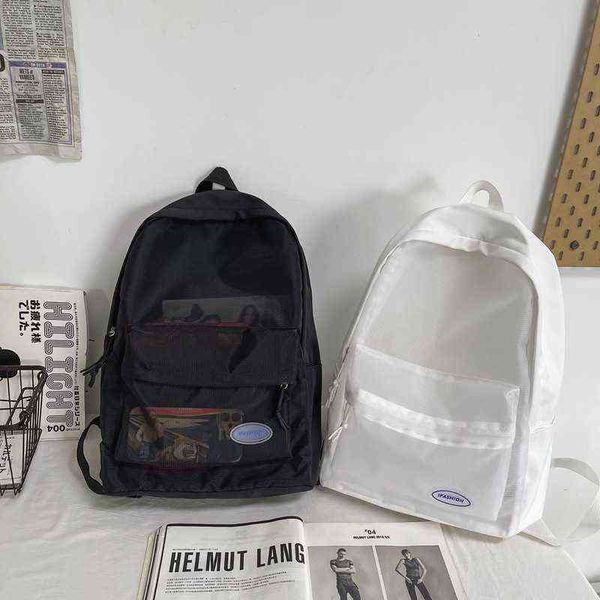ladies fashion cool transparent pure color mesh nylon cloth school bag backpack school large capacity travel shopping backpack y1105
ladies fashion cool transparent pure color mesh nylon cloth school bag backpack school large capacity travel shopping backpack y1105
