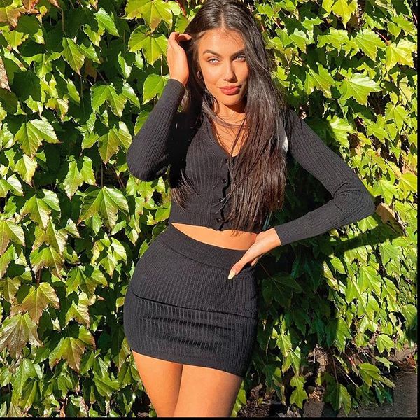 womens tracksuits solid elegant casual slim knit rib two pieces set v neck long sleeve crop tshirt elastic, Gray
womens tracksuits solid elegant casual slim knit rib two pieces set v neck long sleeve crop tshirt elastic, Gray