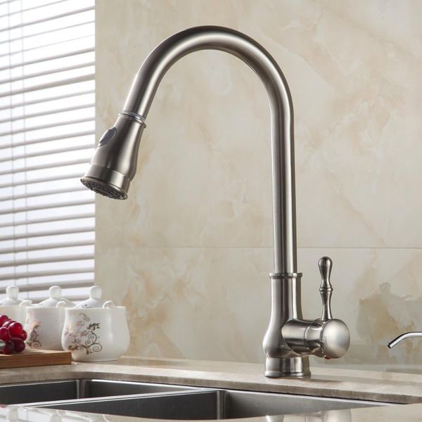 kitchen faucets pull out brushed sink mixer faucet for single handle deck mounted tap sinks 7117sn
kitchen faucets pull out brushed sink mixer faucet for single handle deck mounted tap sinks 7117sn