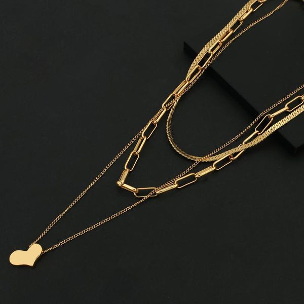 chains lifefontier punk multilayer snake chain love heart pendant necklaces for women gold color metal necklace jewelry gifts, Silver
chains lifefontier punk multilayer snake chain love heart pendant necklaces for women gold color metal necklace jewelry gifts, Silver
