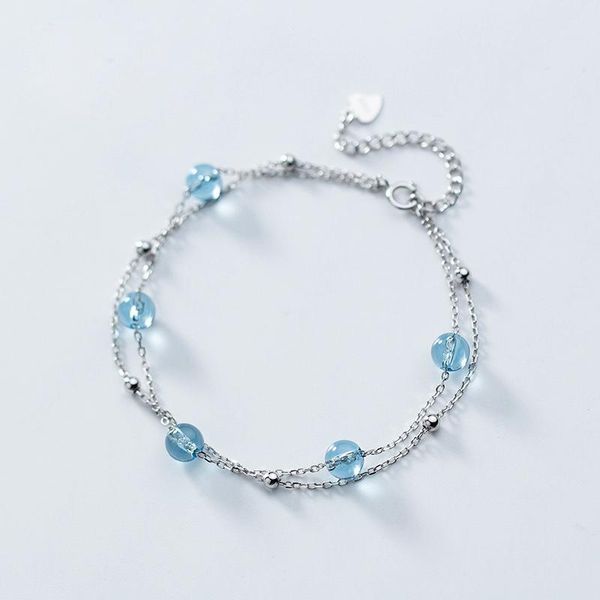 link, chain la maxza silver 925 double layer blue beads bracelets for women design sterling jewelry bracelet minimalist, Black
link, chain la maxza silver 925 double layer blue beads bracelets for women design sterling jewelry bracelet minimalist, Black