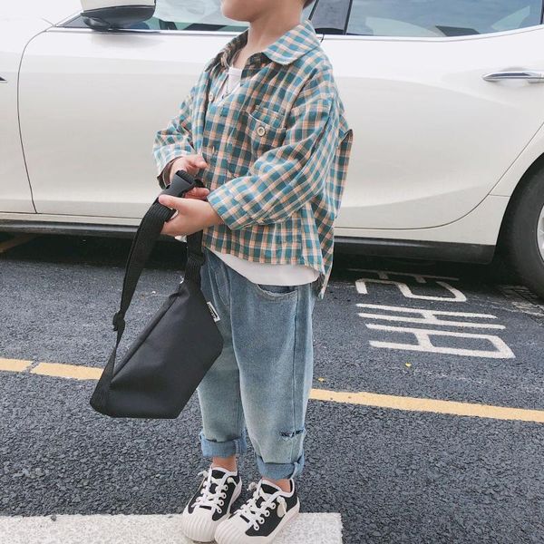 shirts xini mommy 2021 spring autumn plaid shirt fashion boys cotton baby blouse full y174, White;black
shirts xini mommy 2021 spring autumn plaid shirt fashion boys cotton baby blouse full y174, White;black