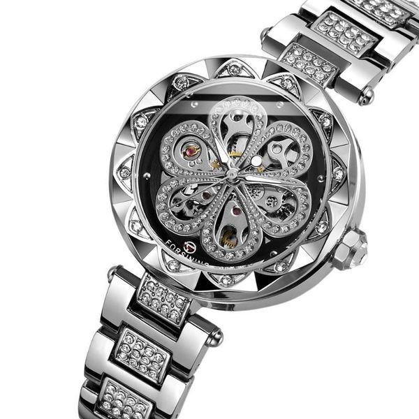 wristwatches fashion forsining women's watch crystal petal skeleton auto mechanical wristwatch silver stainless steel gift box ship, Slivery;brown
wristwatches fashion forsining women's watch crystal petal skeleton auto mechanical wristwatch silver stainless steel gift box ship, Slivery;brown