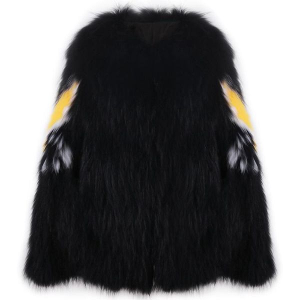 women's fur & faux yoloagain women knitted raccoon coat oversized shawl outerwear, Black
women's fur & faux yoloagain women knitted raccoon coat oversized shawl outerwear, Black