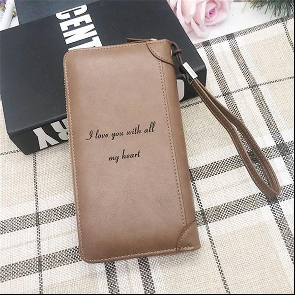 personalized women men pu leather zipper wallet with wristlet custom engraved p picture text wallets money bag, Red;black
personalized women men pu leather zipper wallet with wristlet custom engraved p picture text wallets money bag, Red;black