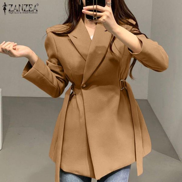 women's suits & blazers solid lapel coats zanzea fashion blazer 2021 autumn belted long sleeve outwear female ol jackets oversized card, White;black
women's suits & blazers solid lapel coats zanzea fashion blazer 2021 autumn belted long sleeve outwear female ol jackets oversized card, White;black
